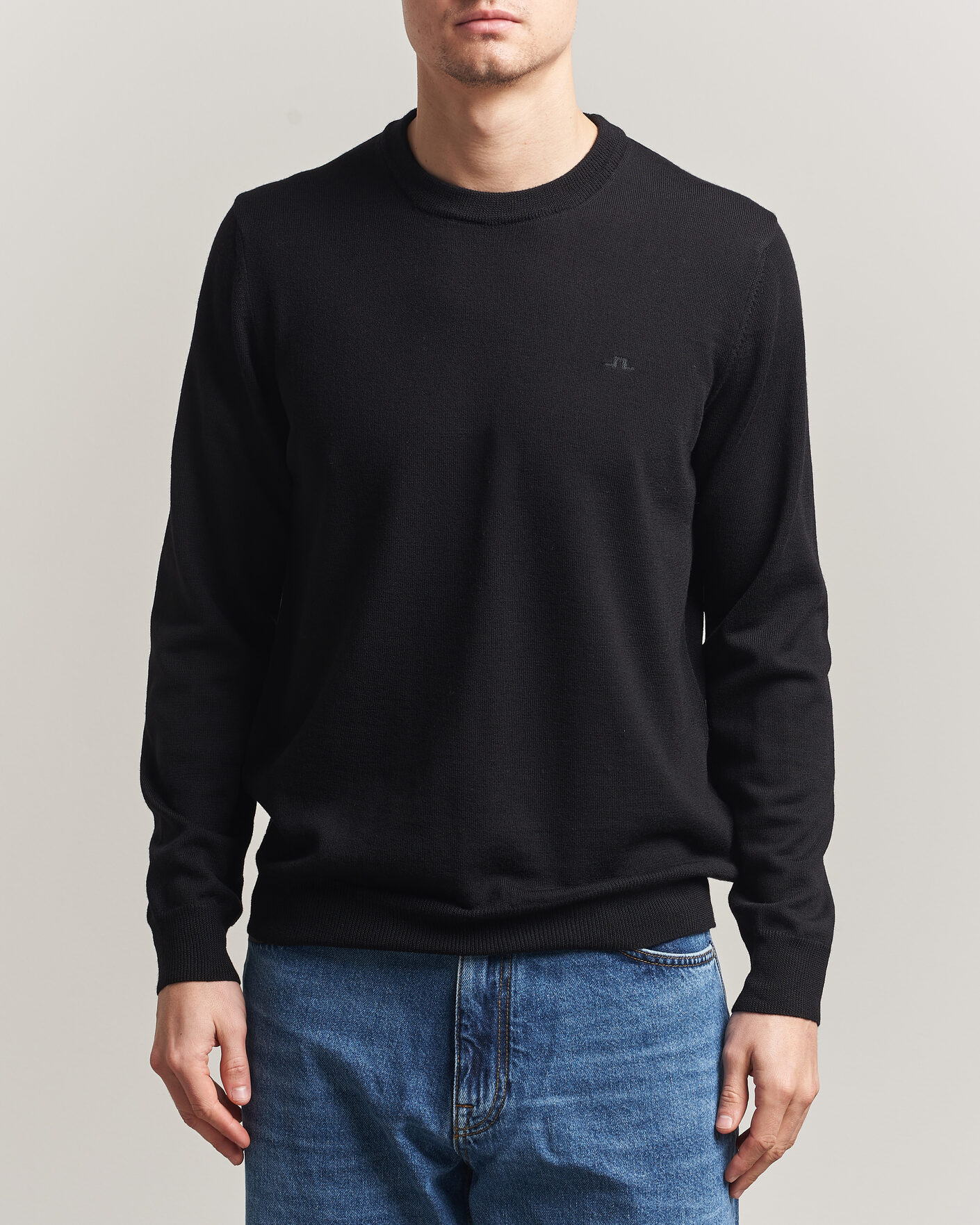 Uomini | Maglieria | J.Lindeberg | Keane Merino Crew Neck Pullover Black