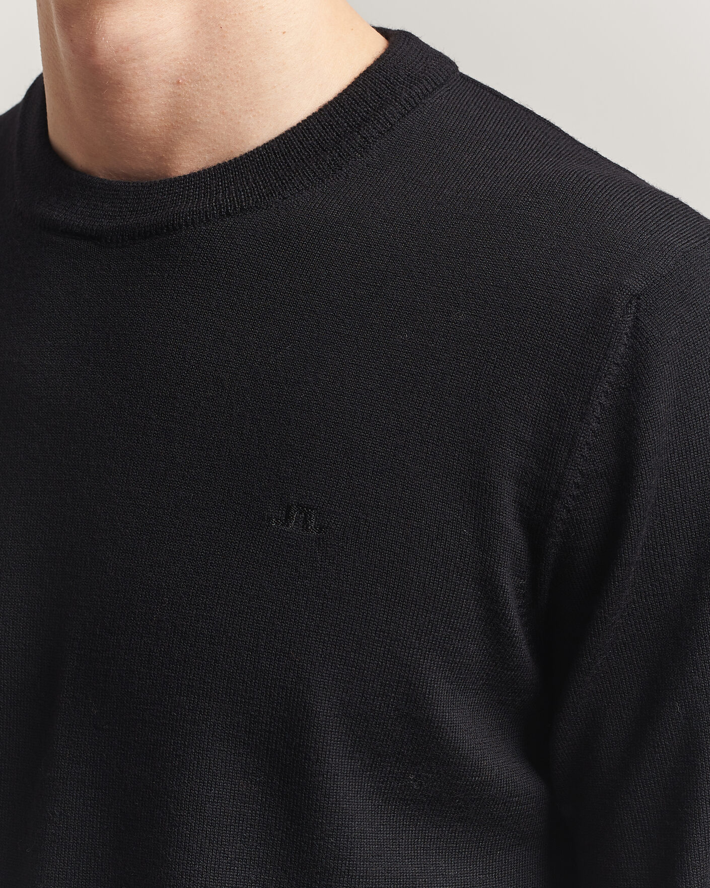 Uomini | Maglieria | J.Lindeberg | Keane Merino Crew Neck Pullover Black