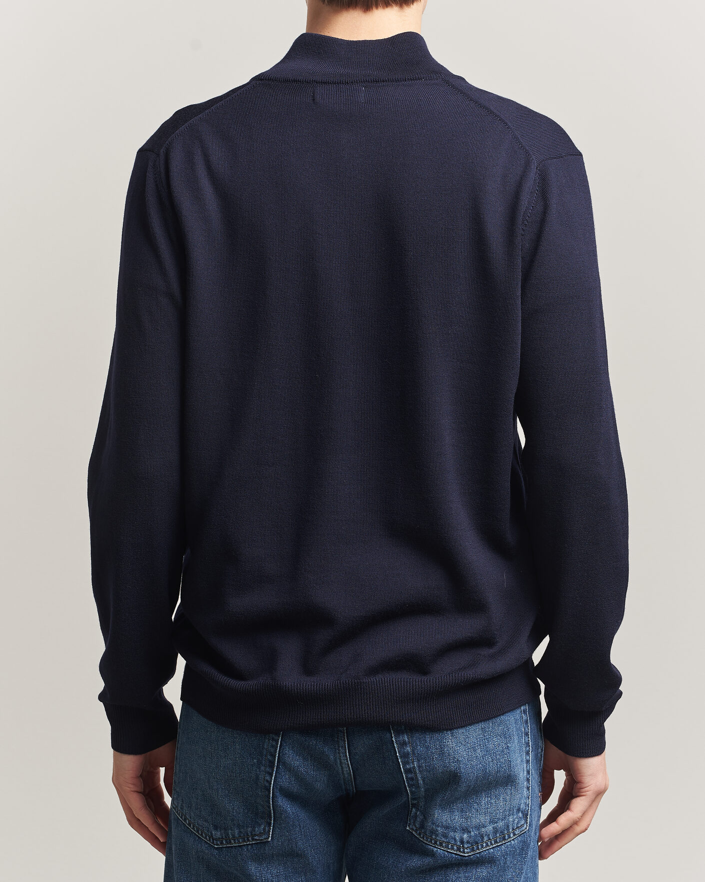 Uomini | Maglieria | J.Lindeberg | Kiyan Merino Half Zip JL Navy