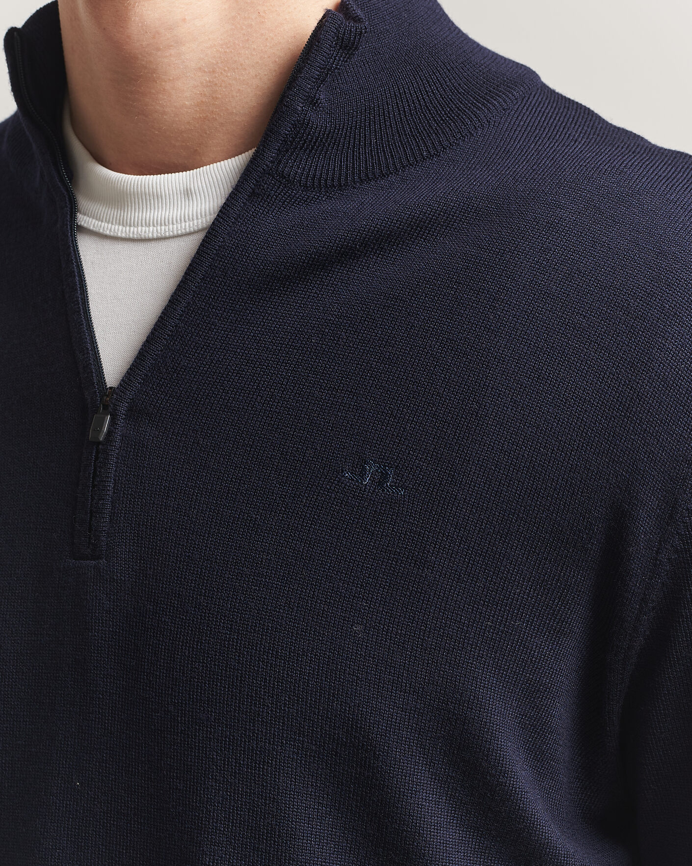 Uomini | Maglieria | J.Lindeberg | Kiyan Merino Half Zip JL Navy