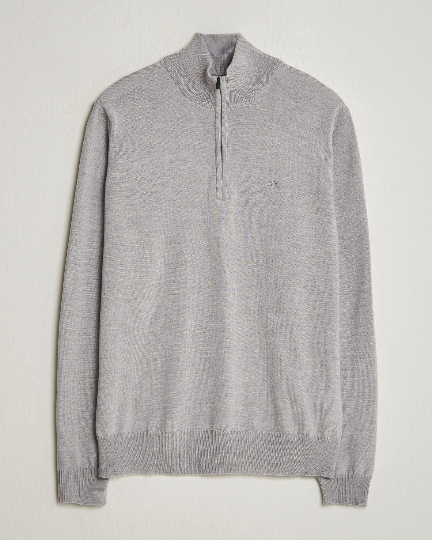 Uomini | Maglieria | J.Lindeberg | Kiyan Merino Half Zip Light Grey Melange