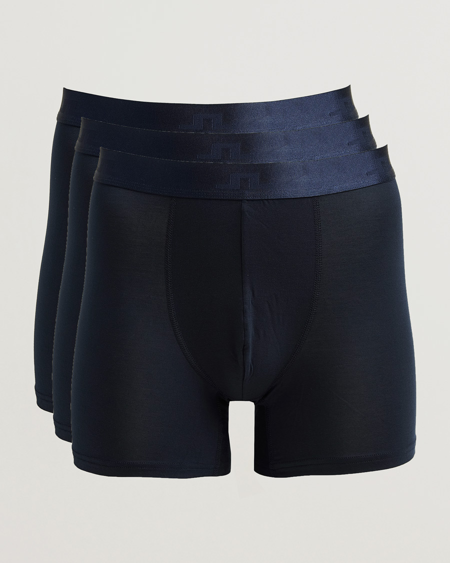 Uomini | Biancheria intima | J.Lindeberg | 3-Pack Bridge Lyocell Boxer JL Navy