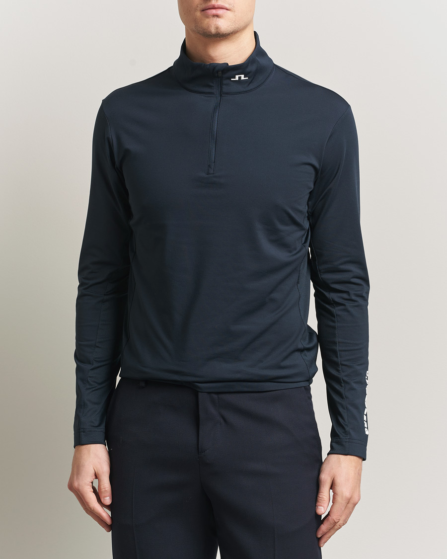 Uomini | Maglieria | J.Lindeberg | Tour Tech Mid Layer Half Zip JL Navy
