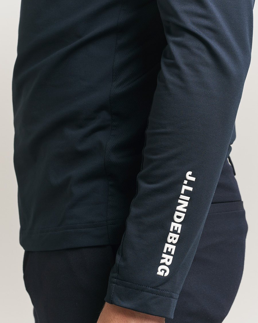Uomini | Maglieria | J.Lindeberg | Tour Tech Mid Layer Half Zip JL Navy