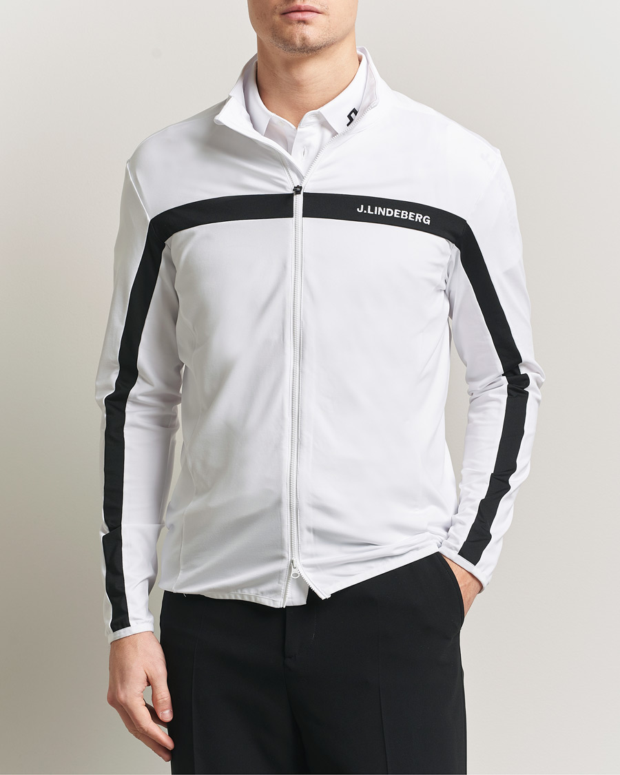 Uomini | Maglieria | J.Lindeberg | Jarvis Mid Layer Full Zip White