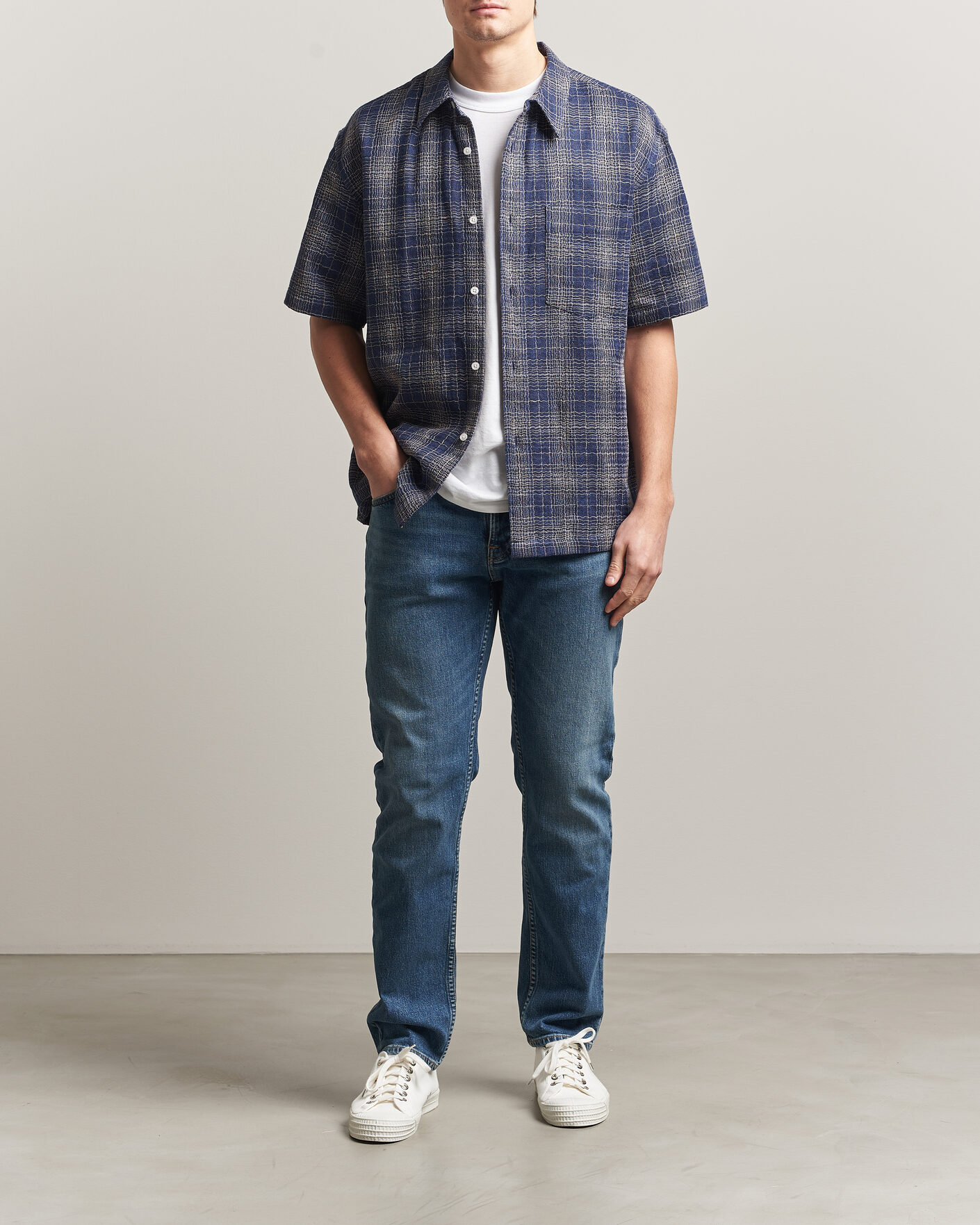Uomini | Pantaloni | Nudie Jeans | Solid Ollie Jeans Blue Blur