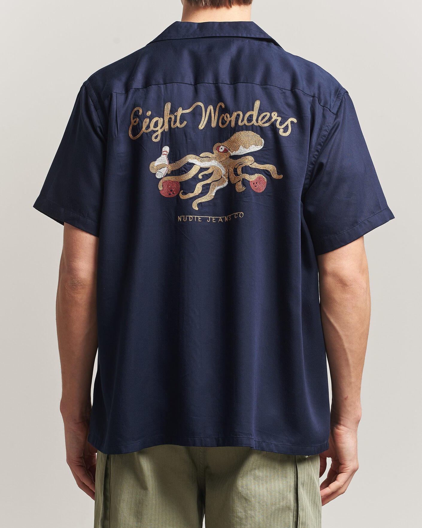 Uomini | Camicie | Nudie Jeans | Arthur Bowling Shirt Navy