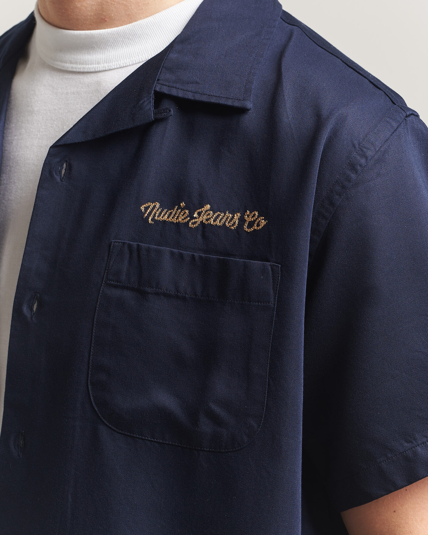 Uomini | Camicie | Nudie Jeans | Arthur Bowling Shirt Navy