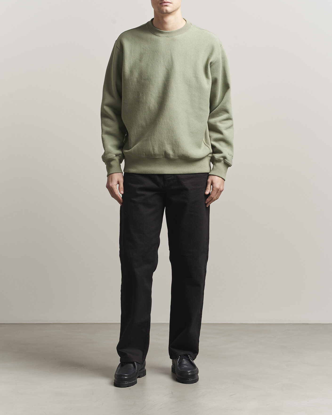 Uomini | Maglieria | Nudie Jeans | Hasse Crew Neck Sweatshirt Green