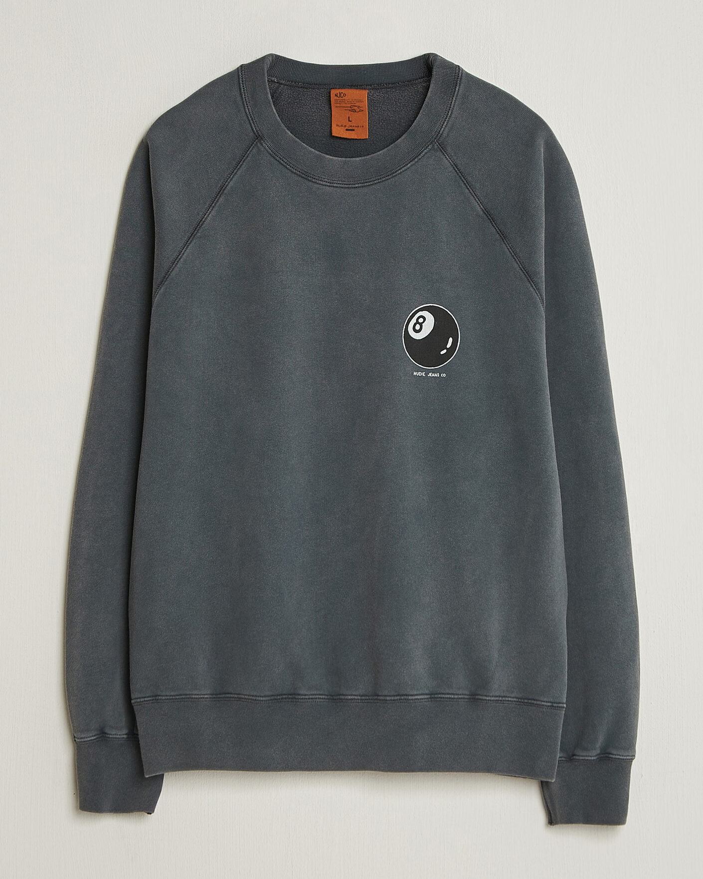 Uomini | Maglieria | Nudie Jeans | Palle Printed Crew Neck Sweatshirt Antracite