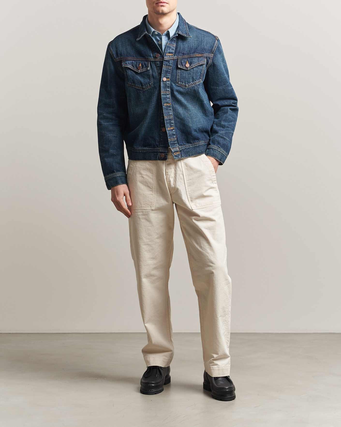 Uomini | Giacche | Nudie Jeans | Conny Denim Jacket Heavy Used