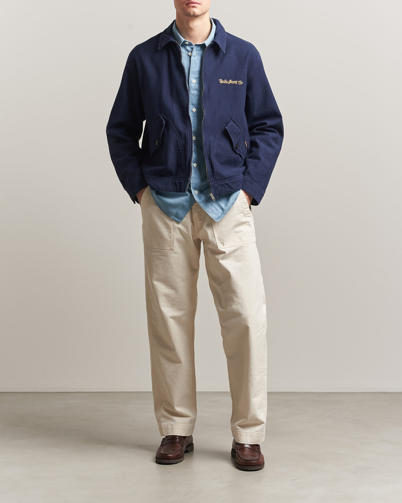 Uomini | Giacche | Nudie Jeans | Blake Embroided Jacket Navy
