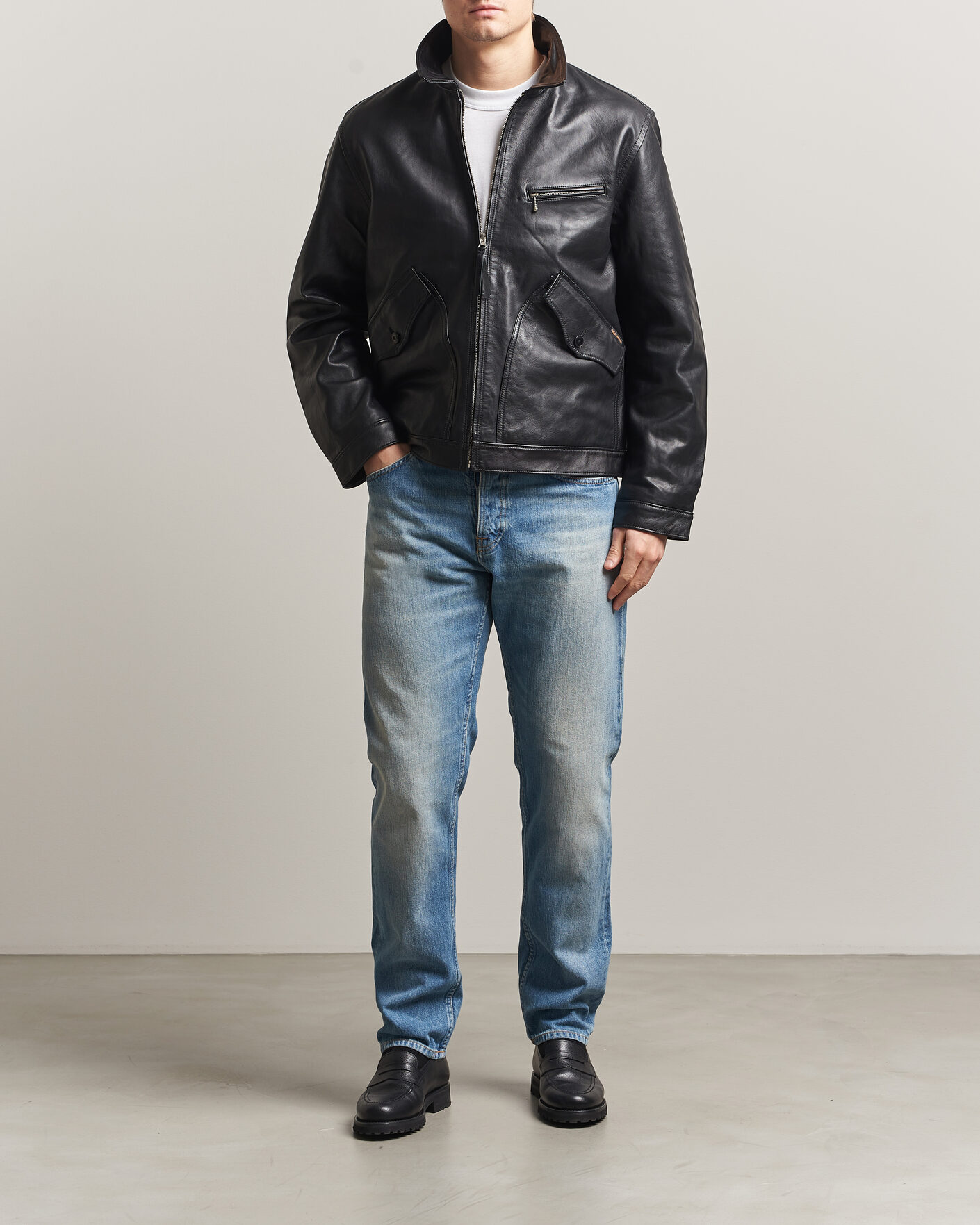Uomini | Giacche | Nudie Jeans | Blake Leather Jacket Black