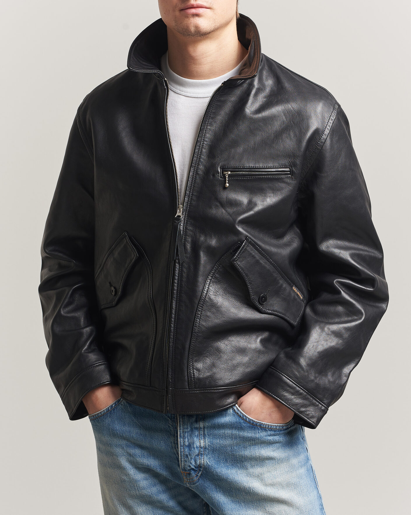Uomini | Giacche | Nudie Jeans | Blake Leather Jacket Black