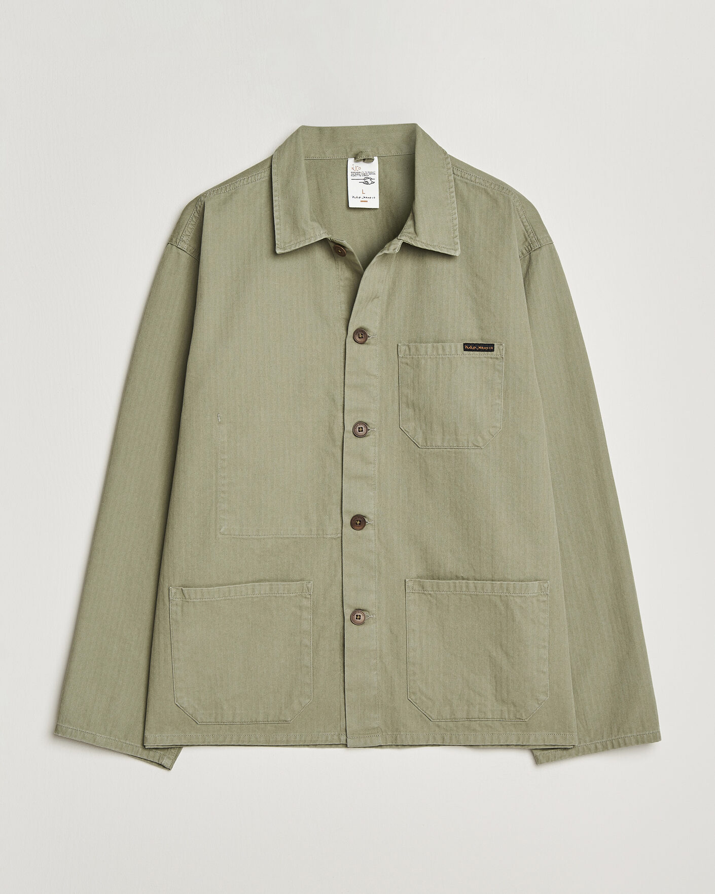Uomini | Camicie | Nudie Jeans | Buddy Chore Jacket Pale Green