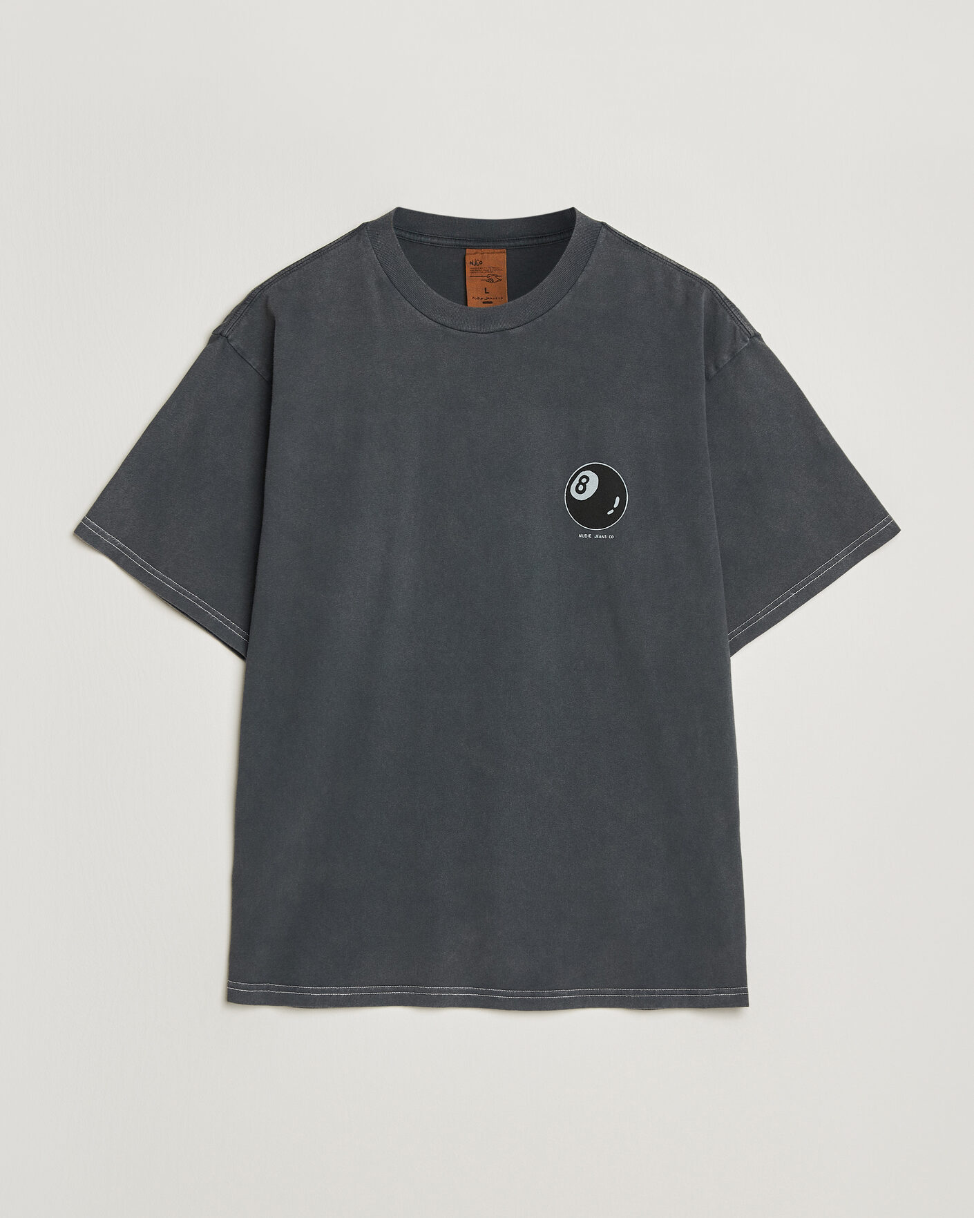 Uomini | T-shirt | Nudie Jeans | Koffe Printed T-Shirt Antracite
