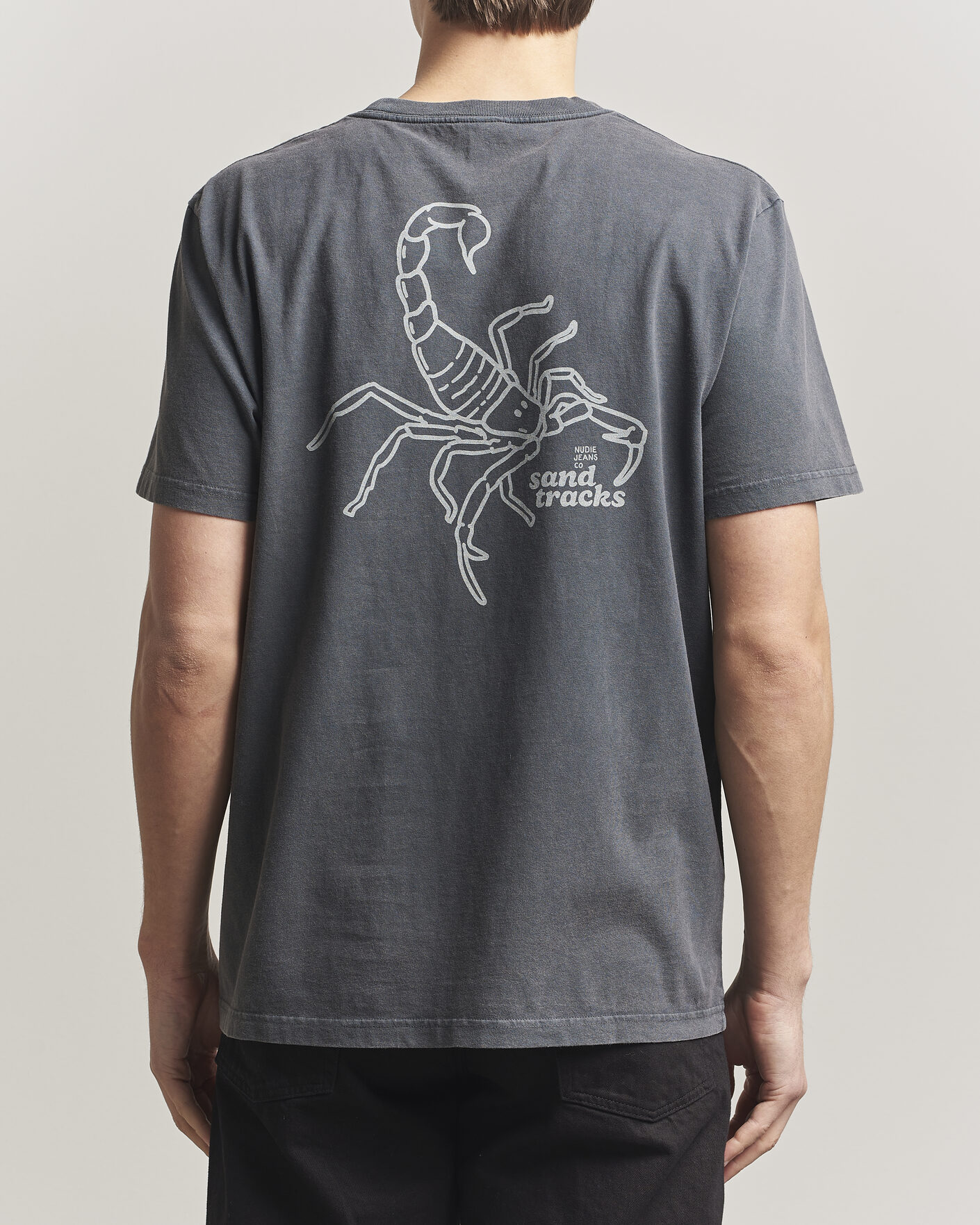 Uomini | T-shirt | Nudie Jeans | Roy Printed T-Shirt Antracite