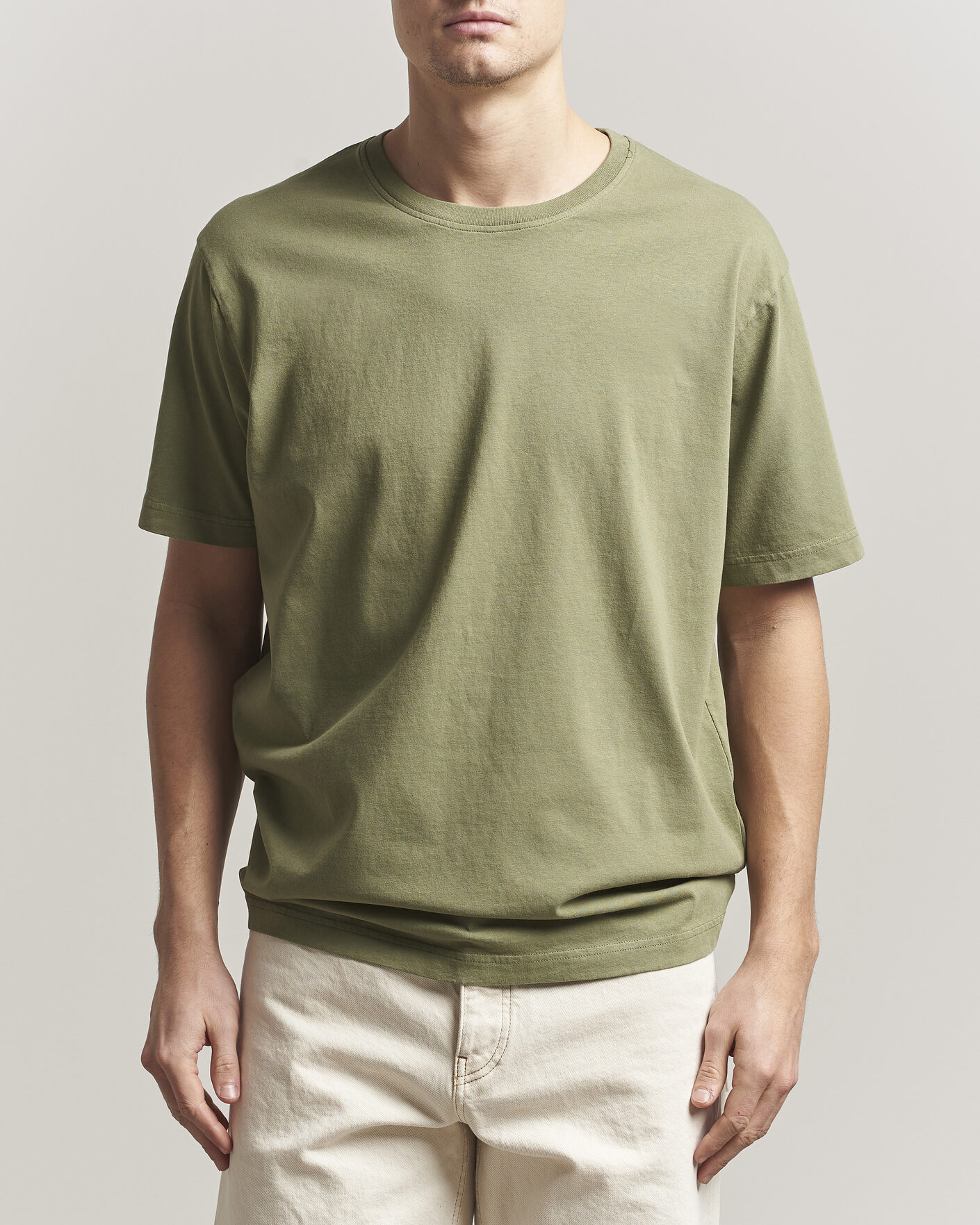 Uomini | T-shirt | Nudie Jeans | Uno Everyday Crew Neck T-Shirt Green