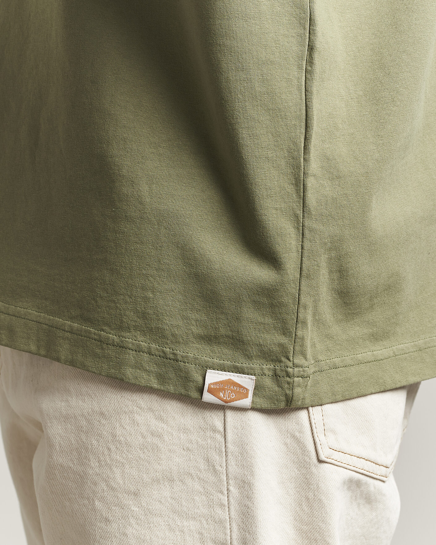 Uomini | T-shirt | Nudie Jeans | Uno Everyday Crew Neck T-Shirt Green