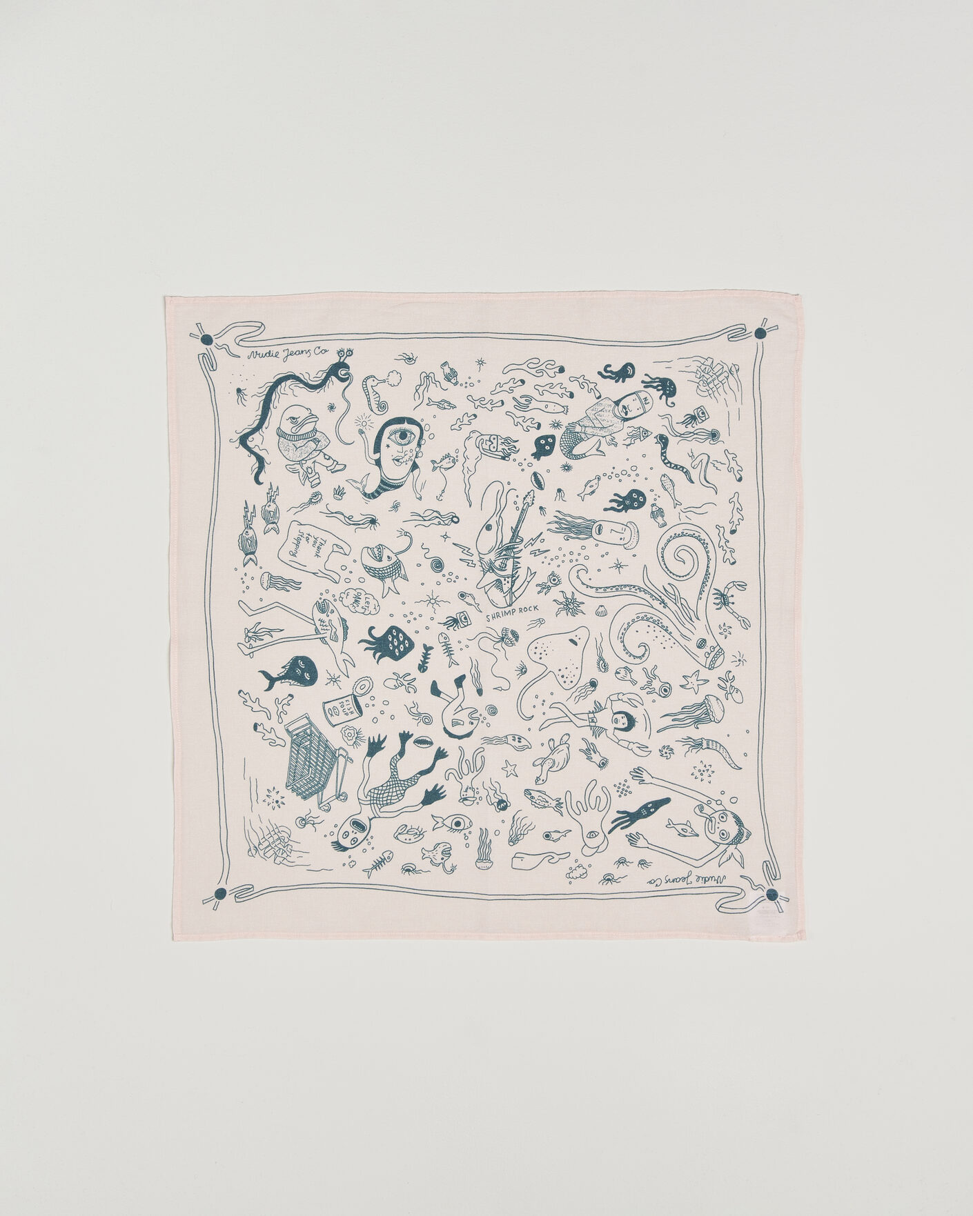 Uomini | Nudie Jeans Ingrid Printed Bandana Pink | Nudie Jeans | Ingrid Printed Bandana Pink