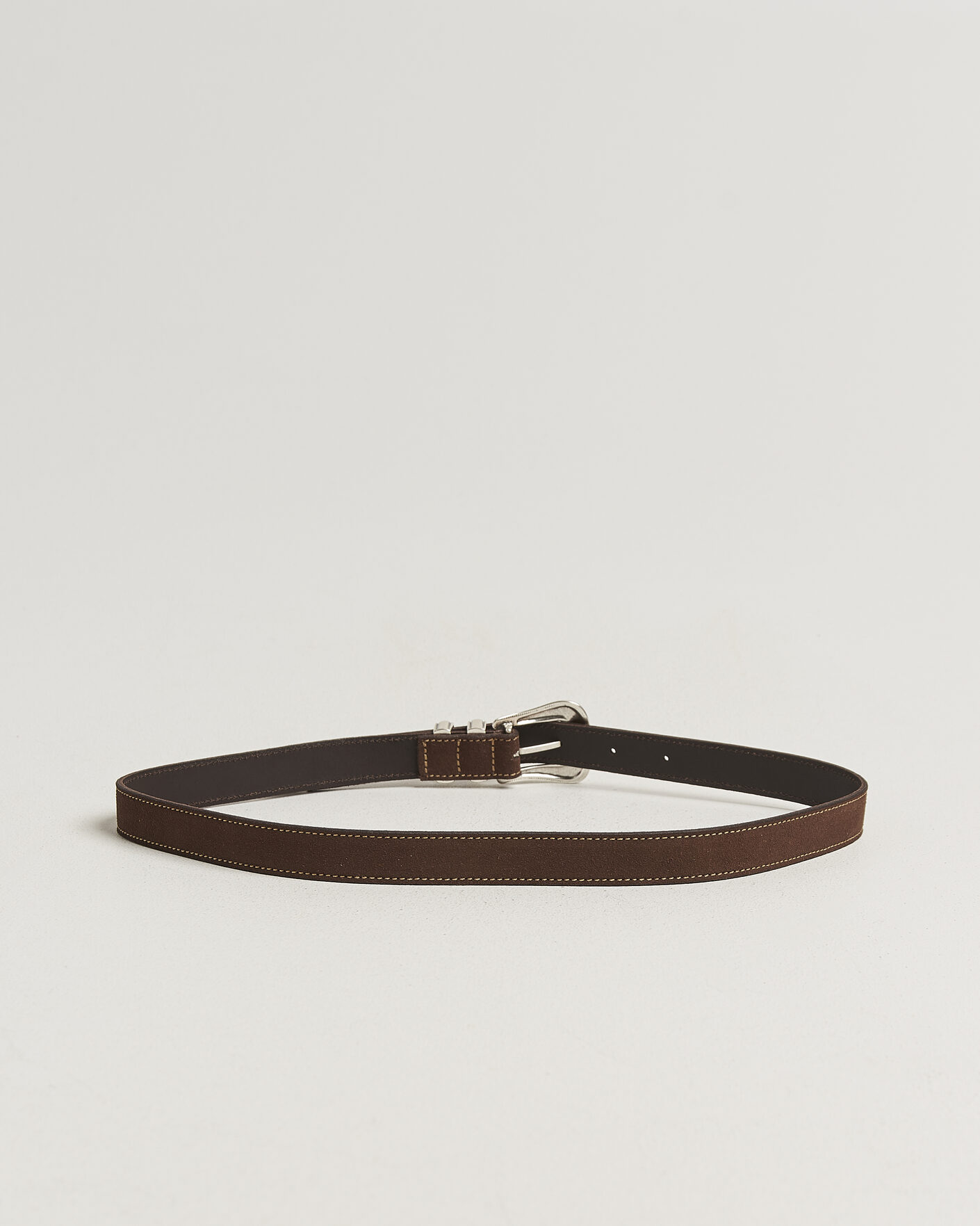 Uomini | Cinture | Nudie Jeans | Western Suede Belt Dark Brown