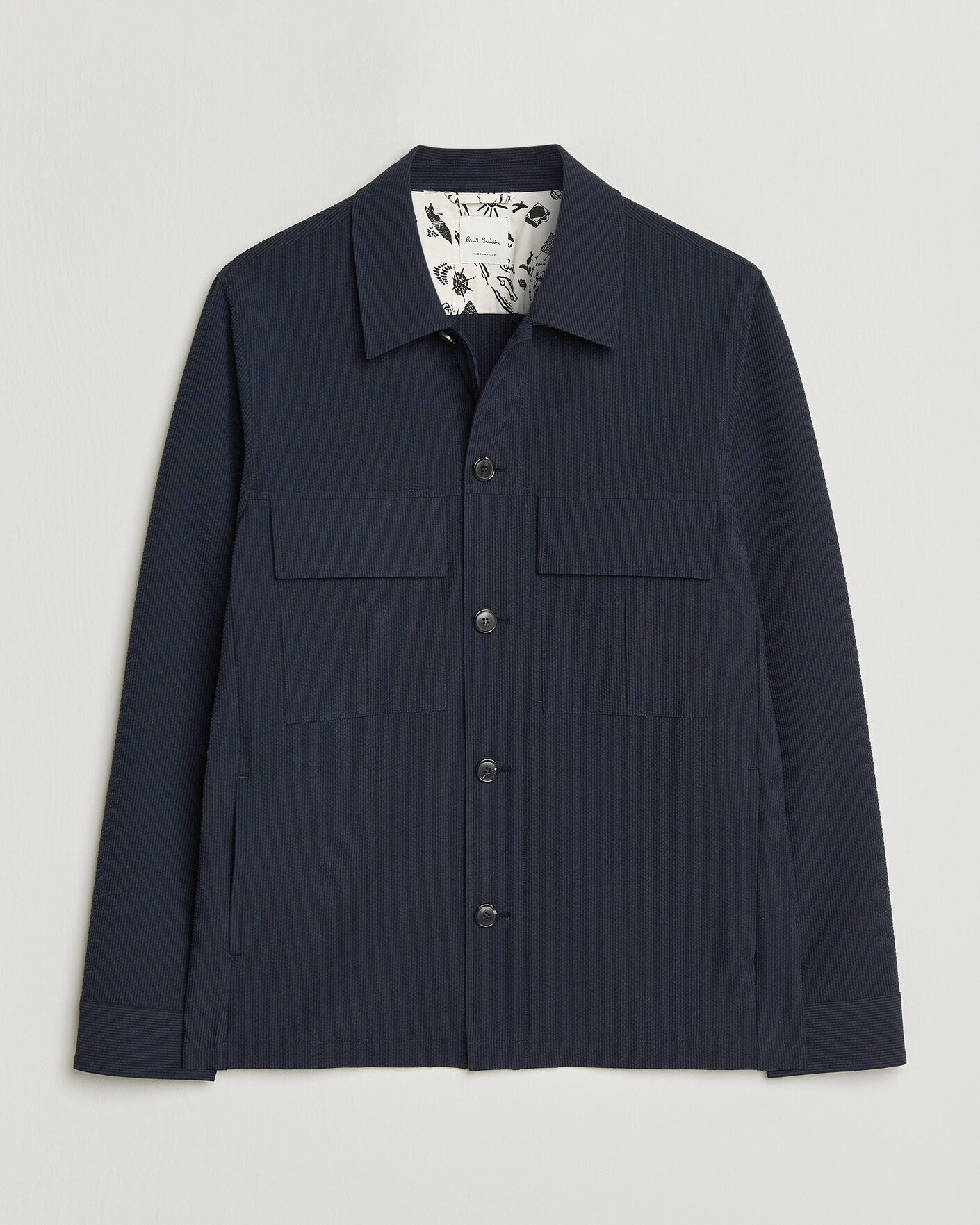 Uomini | Camicie | Paul Smith | Cotton Overshirt Navy