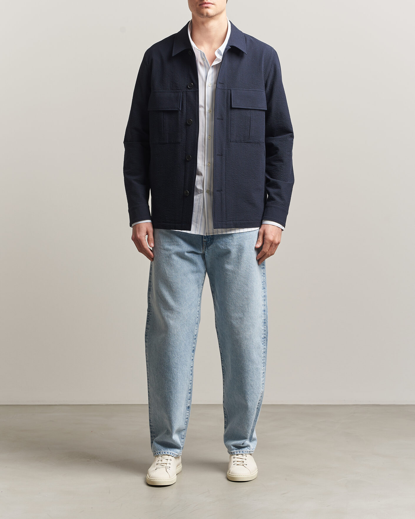 Uomini | Camicie | Paul Smith | Cotton Overshirt Navy