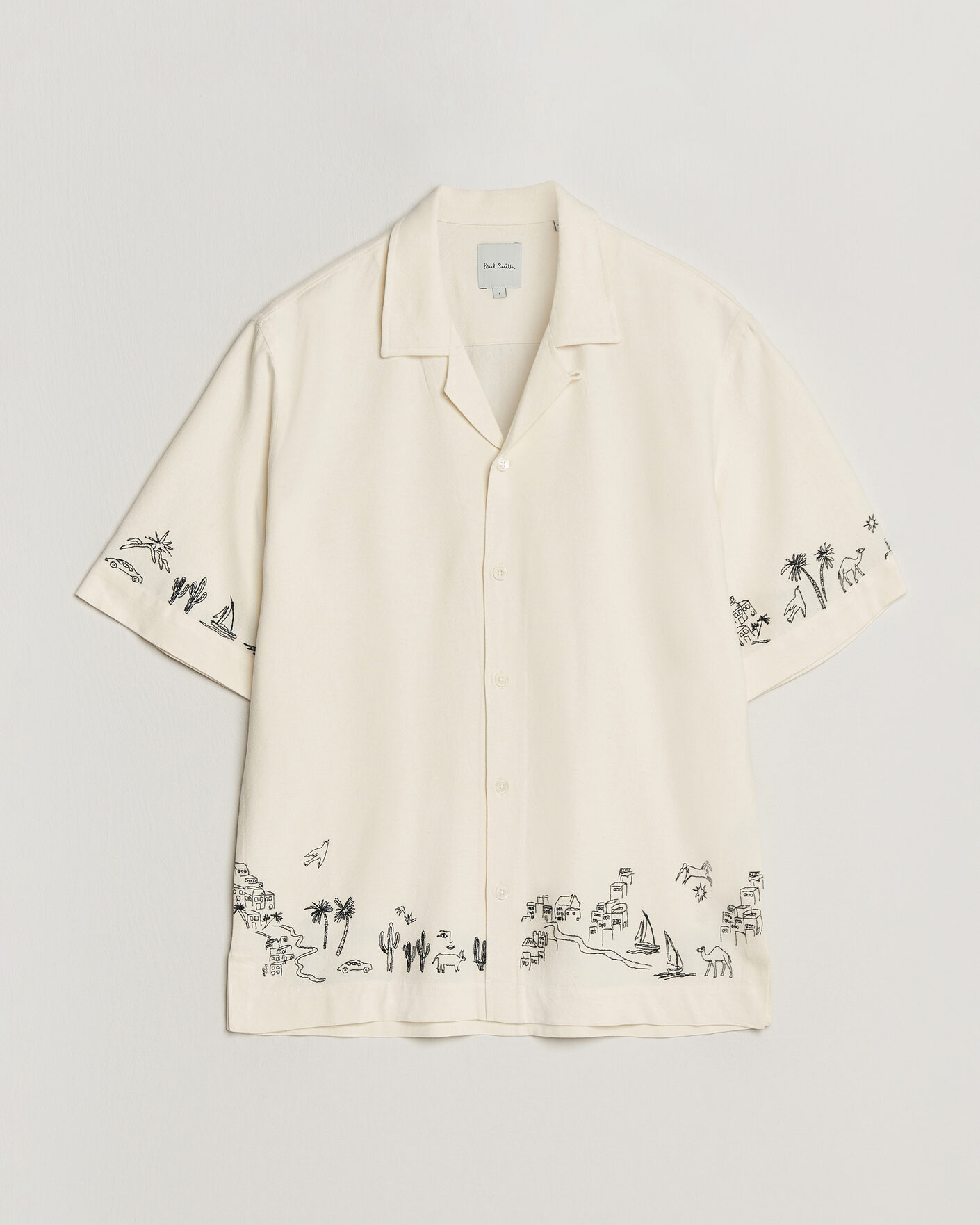 Uomini | Camicie | Paul Smith | Embroidered Short Sleeve Shirt White