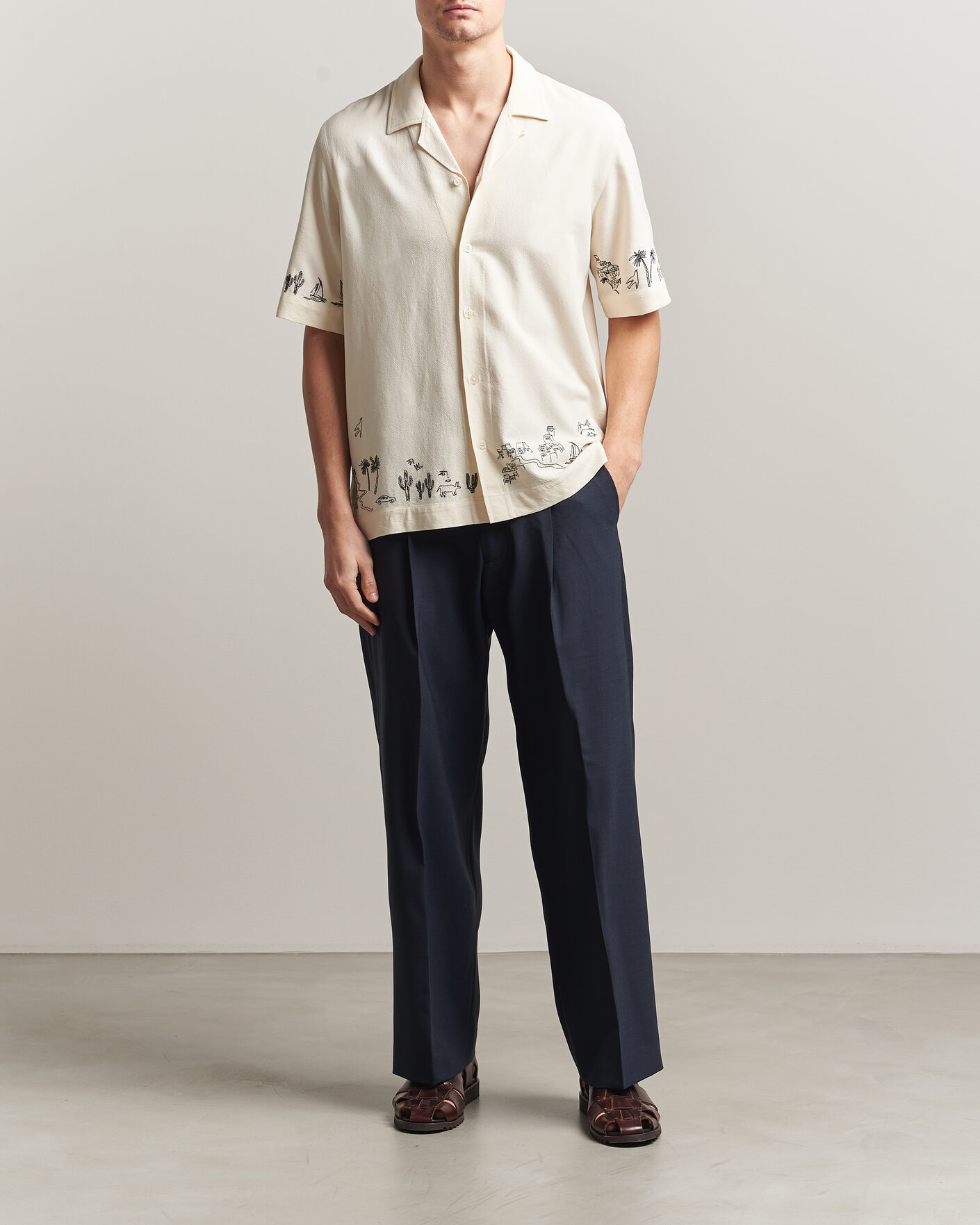 Uomini | Camicie | Paul Smith | Embroidered Short Sleeve Shirt White