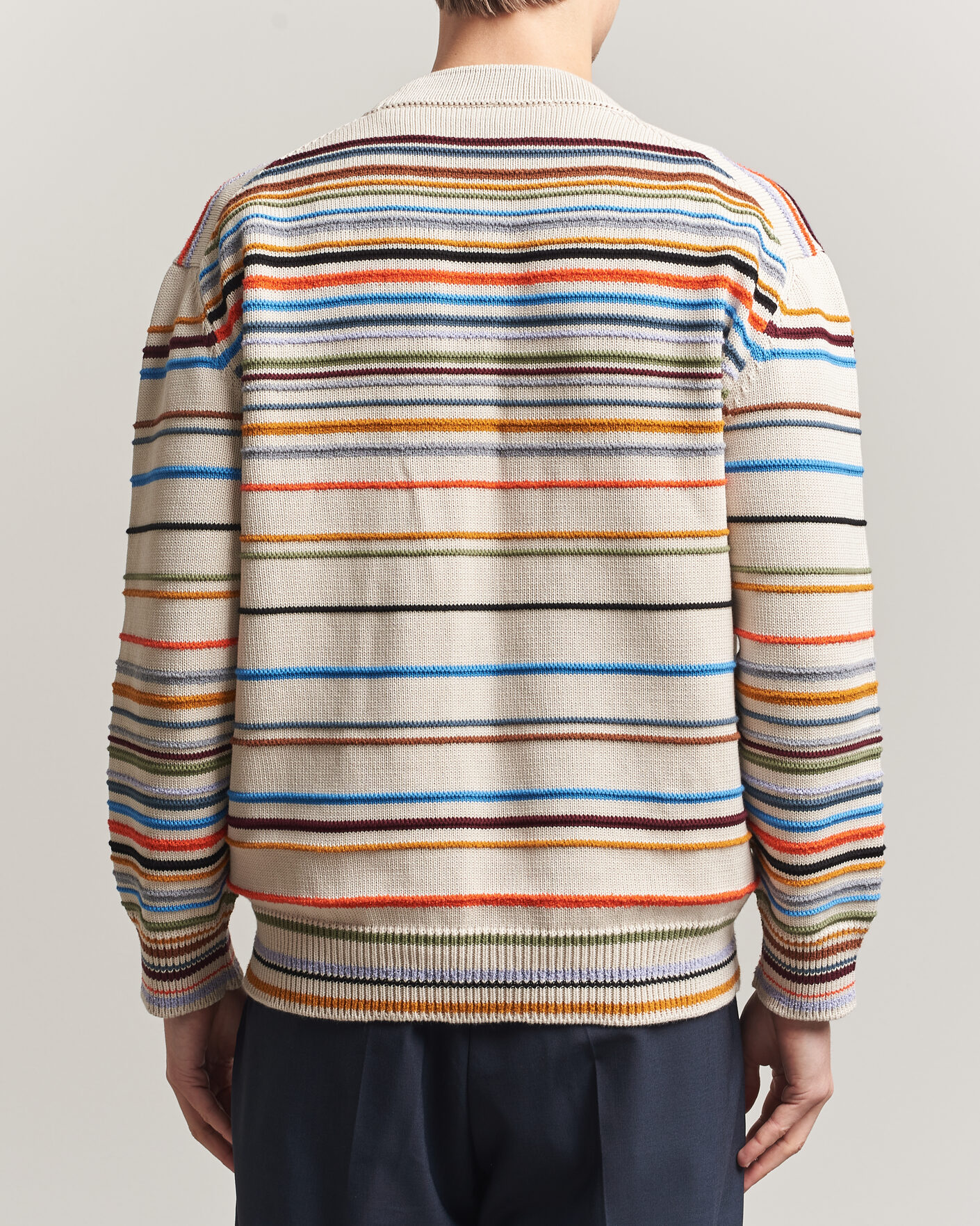 Uomini | Maglieria | Paul Smith | Signature Stripe Knitted Cardigan White