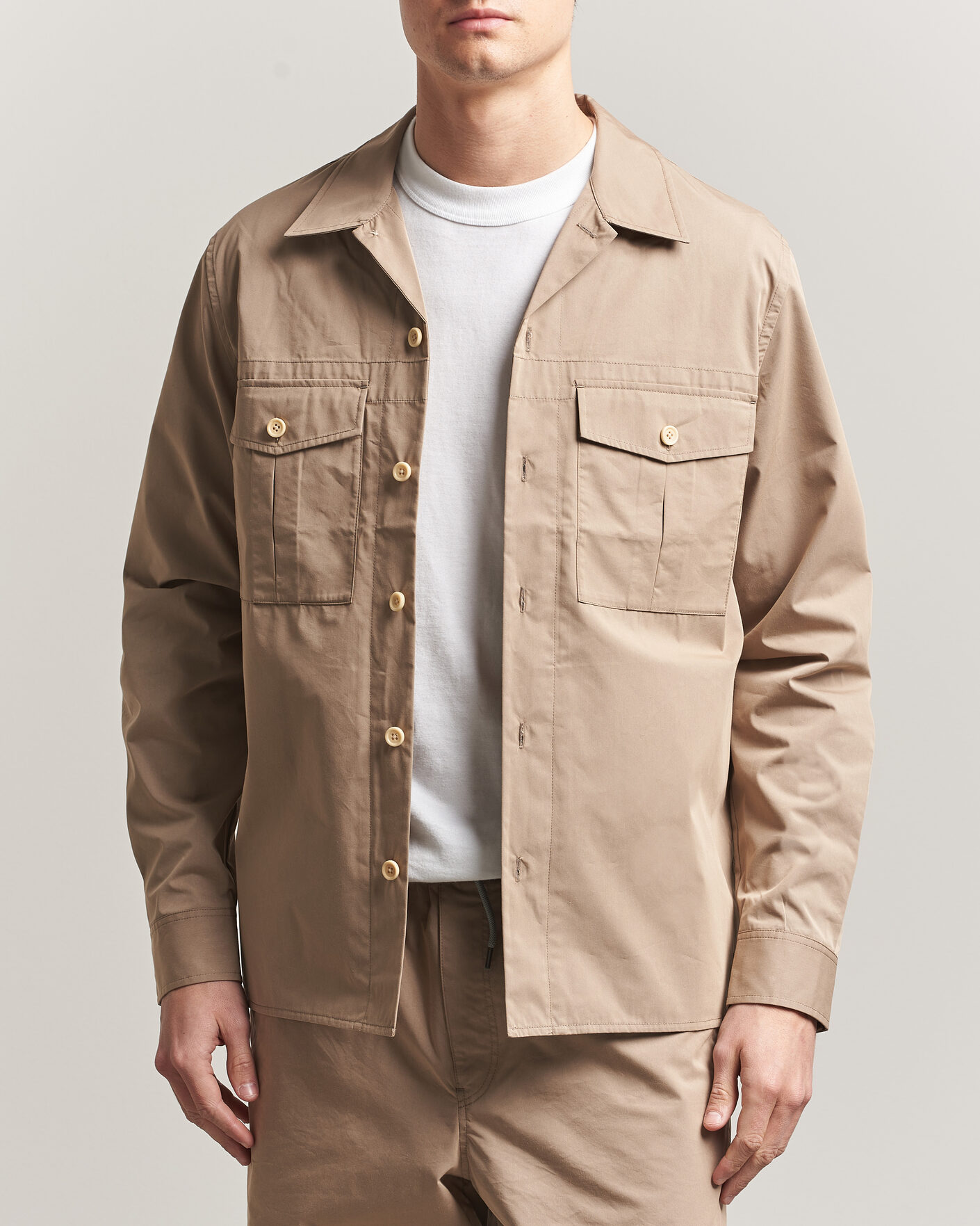 Uomini | Camicie | PS Paul Smith | Casual Cotton Overshirt Beige