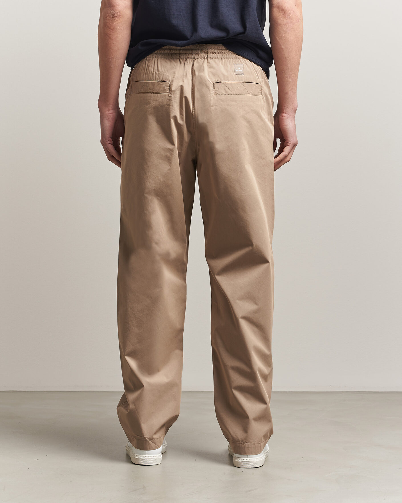 Uomini | Pantaloni | PS Paul Smith | Casual Cotton Drawstring Trousers Beige