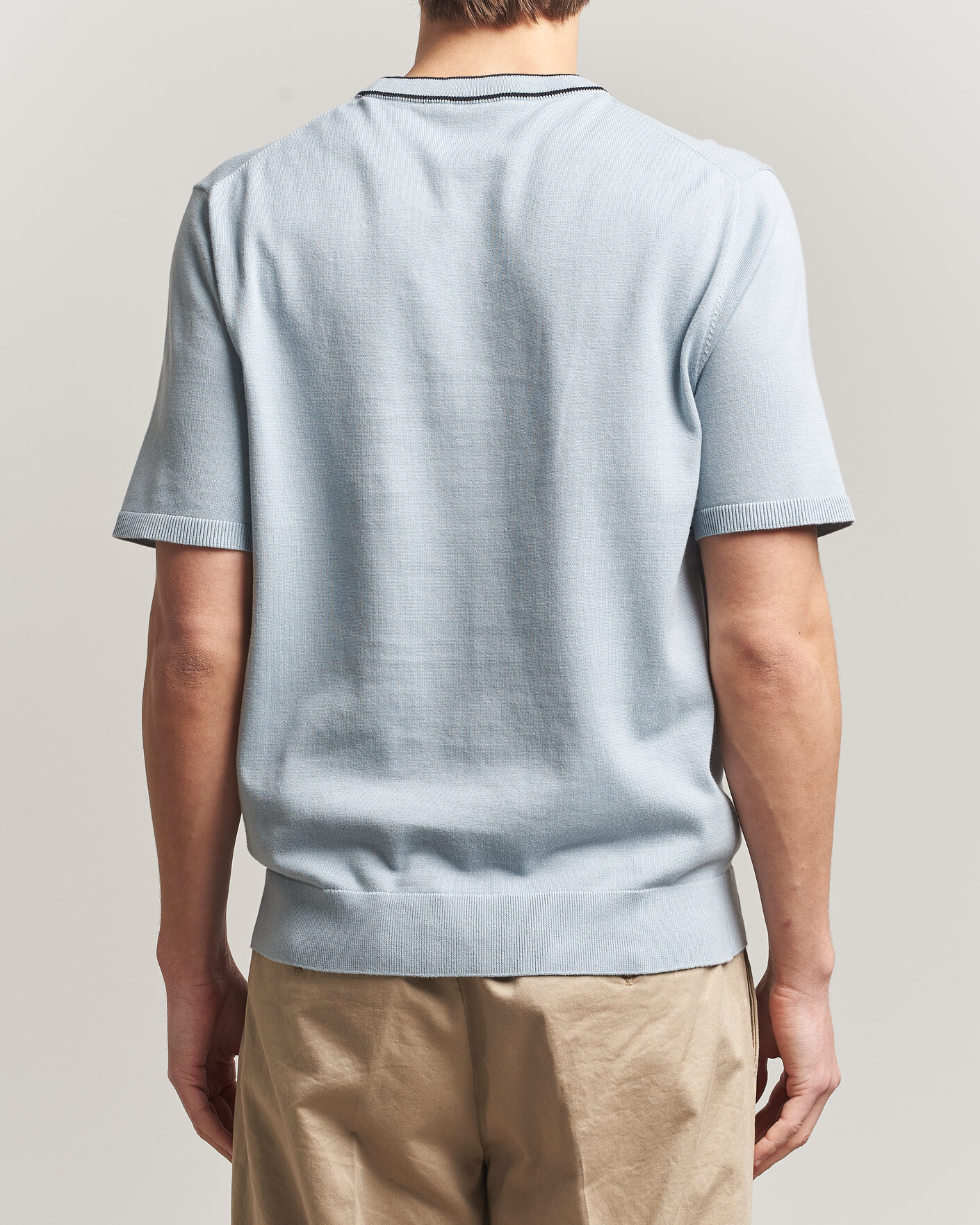 Uomini | T-shirt | PS Paul Smith | Cotton Knitted T-Shirt Light Blue
