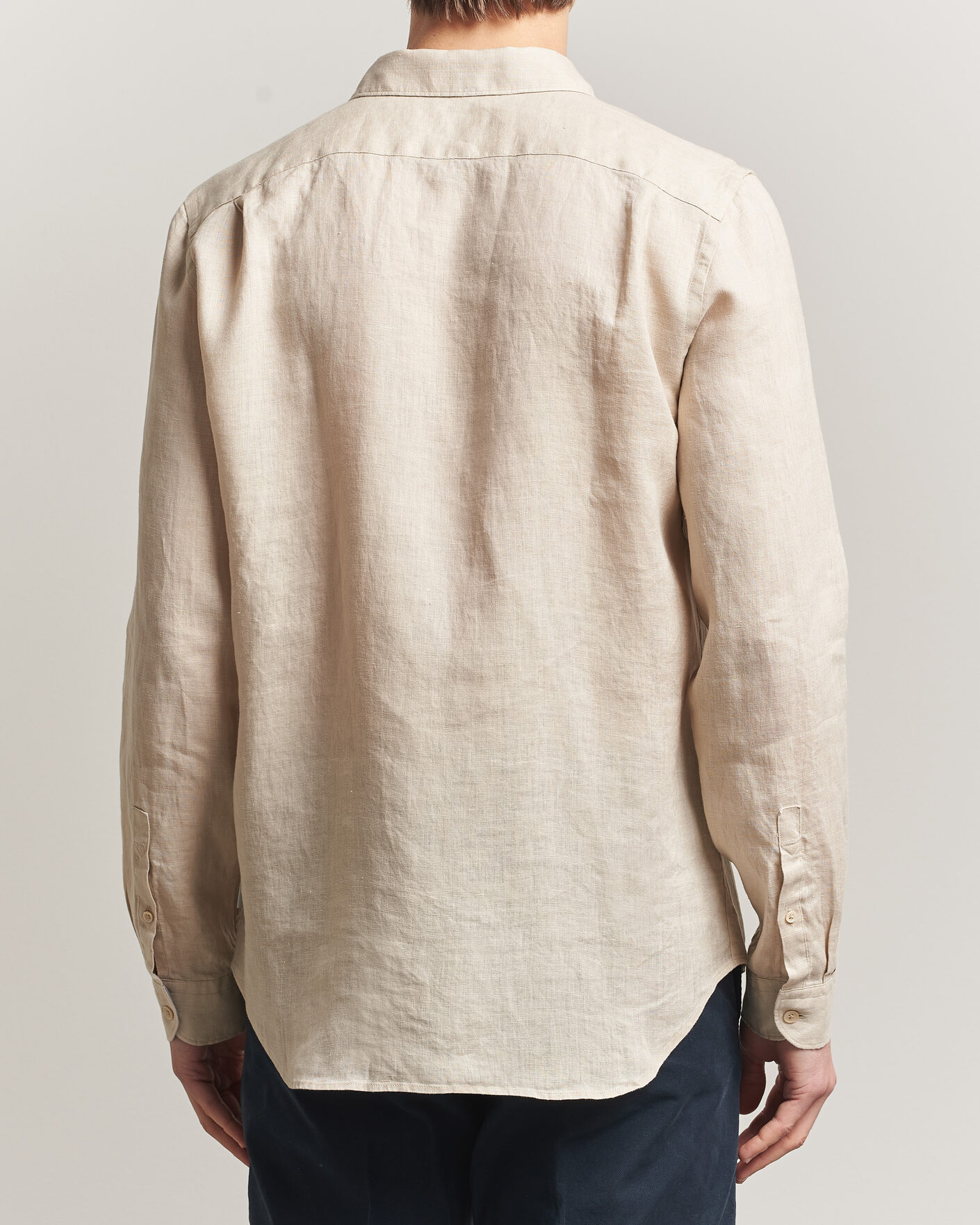 Uomini | Camicie | PS Paul Smith | Tailored Fit Linen Shirt Beige