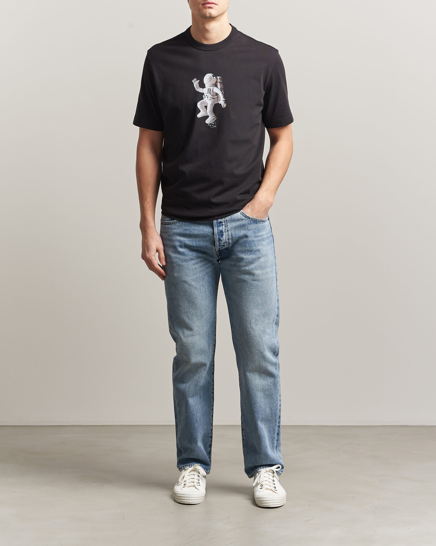 Uomini | T-shirt | PS Paul Smith | Astronaut Printed T-Shirt Black