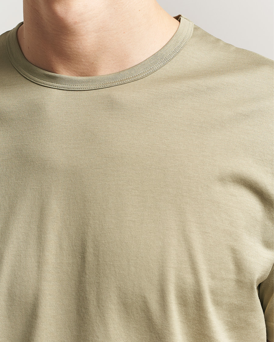 Uomini | T-shirt | Sunspel | Crew Neck Q82 Cotton T-Shirt Pistachio