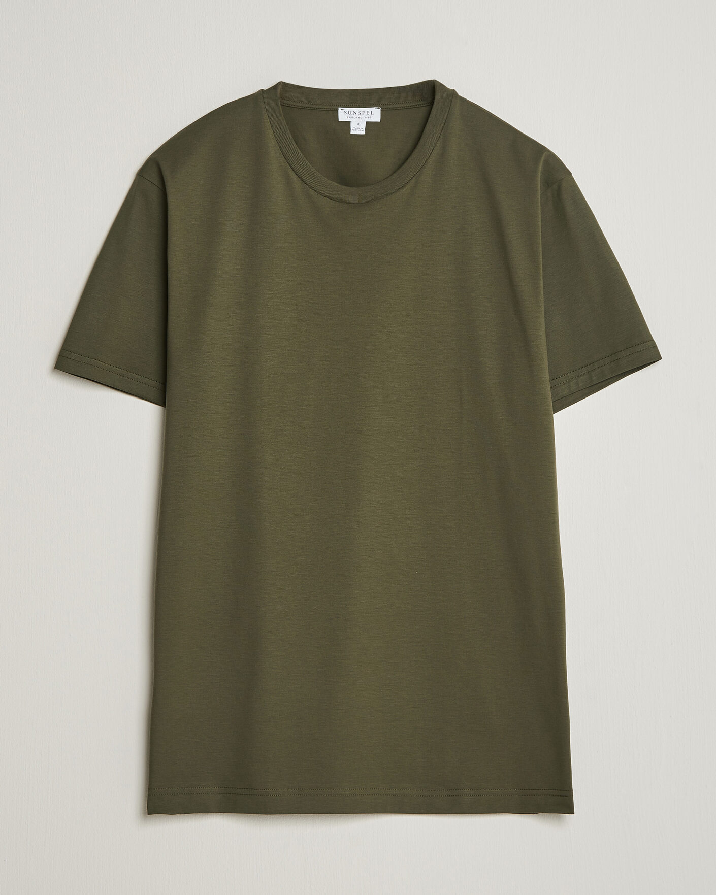 Uomini | T-shirt | Sunspel | Riviera Midweight T-Shirt Deep Olive