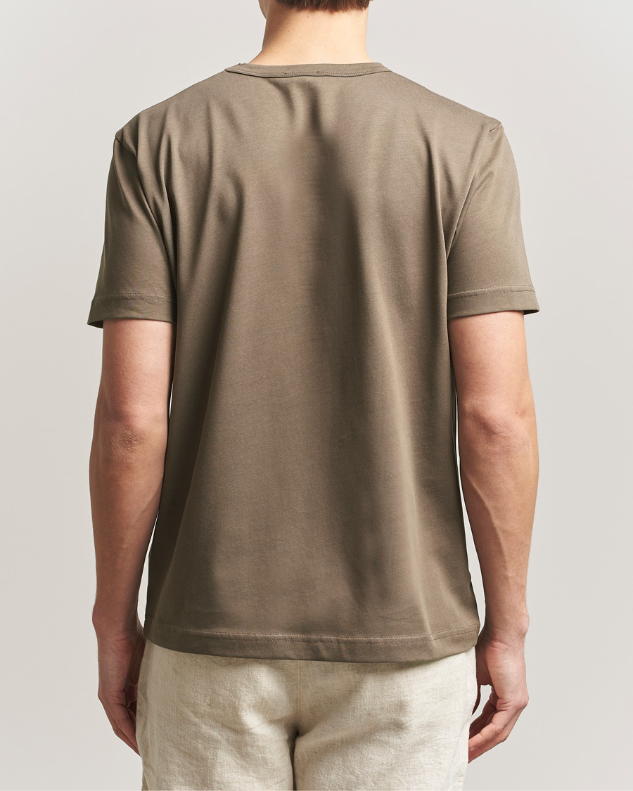 Uomini | T-shirt | Sunspel | Single Jersey Supima Cotton T-Shirt Dark Cedar