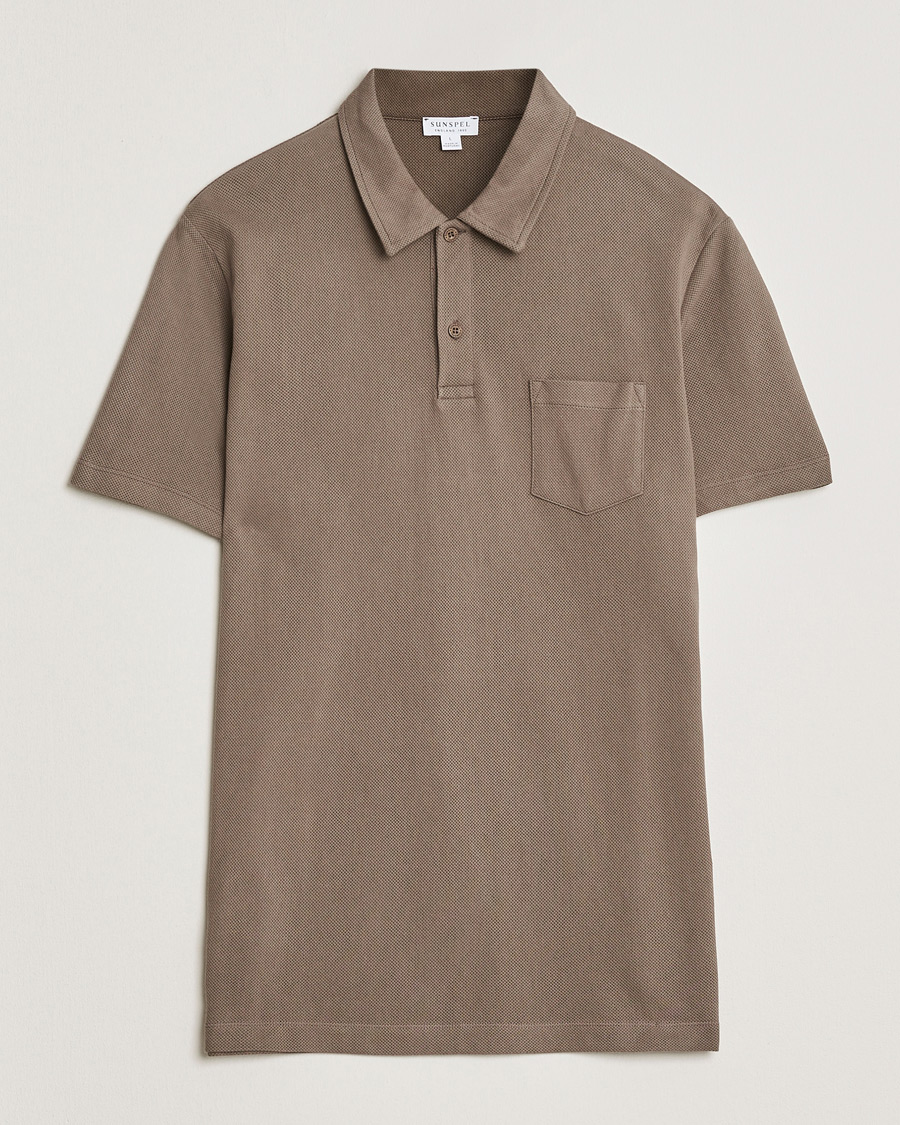 Uomini | Polo | Sunspel | Riviera Polo Shirt Dark Cedar