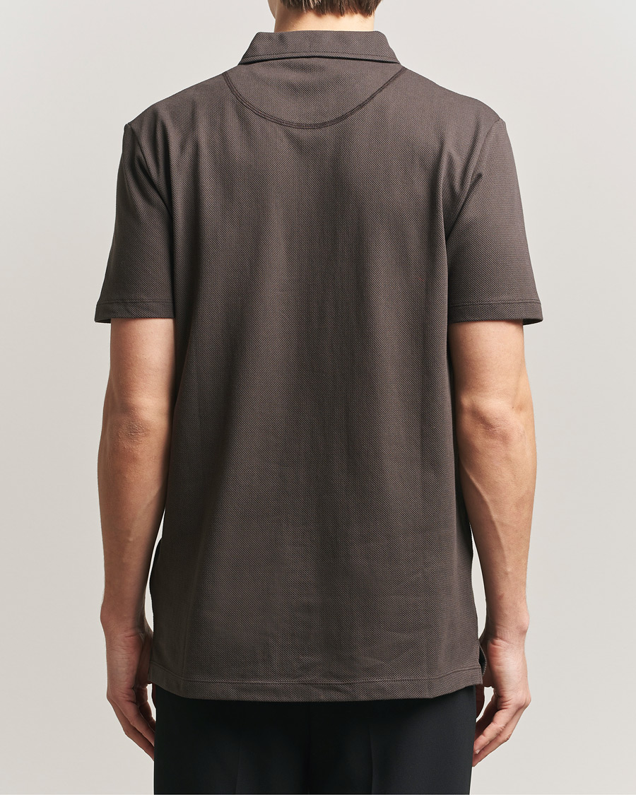 Uomini | Polo | Sunspel | Riviera Polo Shirt Dark Chocolate