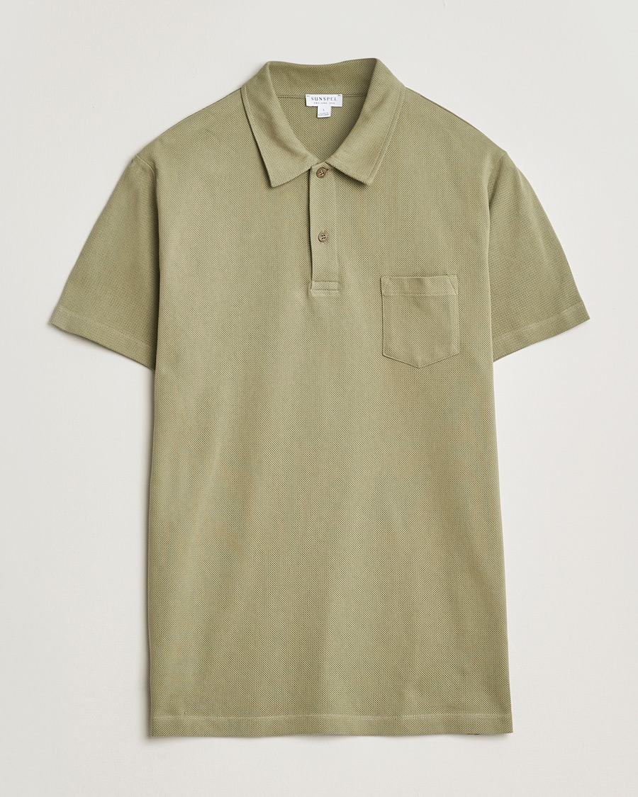 Uomini | Polo | Sunspel | Riviera Polo Shirt Pistachio