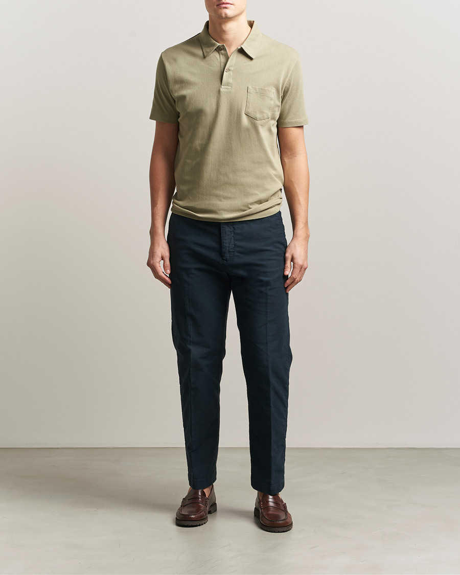 Uomini | Polo | Sunspel | Riviera Polo Shirt Pistachio