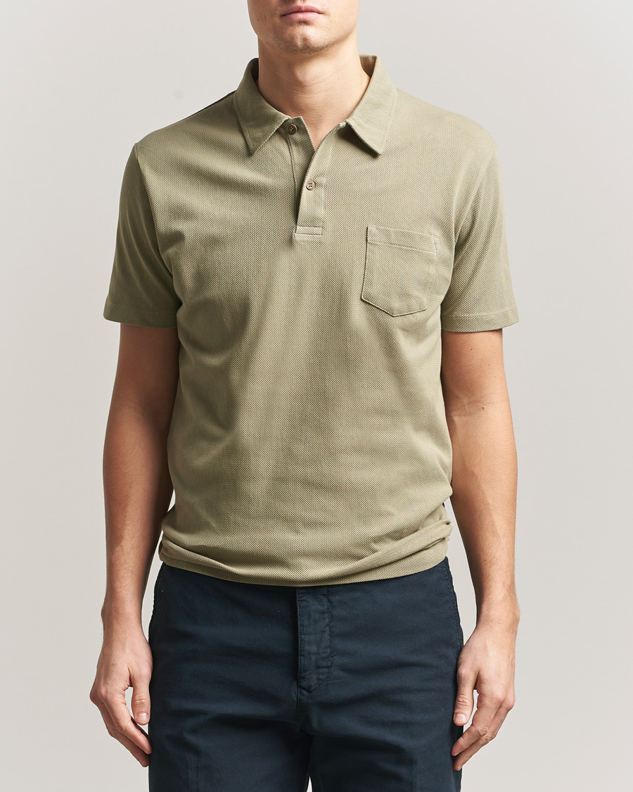 Uomini | Polo | Sunspel | Riviera Polo Shirt Pistachio