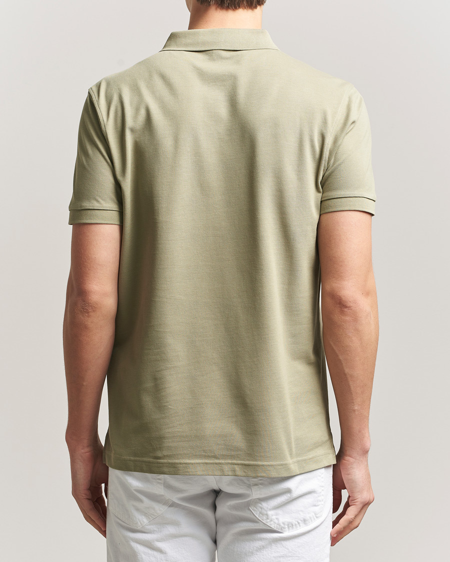 Uomini | Polo | Sunspel | Supima Cotton Short Sleeve Pique Polo Pistachio