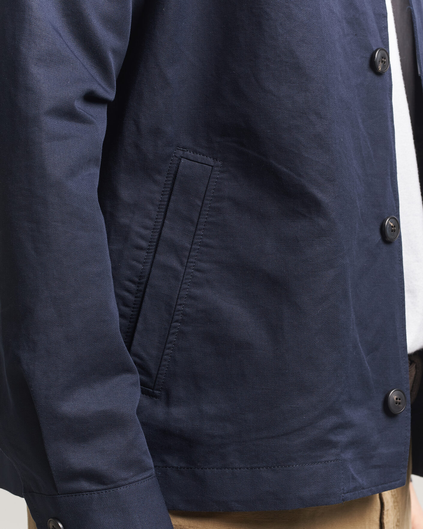 Uomini | Giacche | Sunspel | Cotton/Linen Jacket Navy