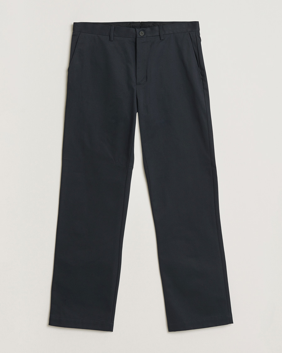 Uomini | Pantaloni | Sunspel | Soft Cotton Drill Trousers Navy