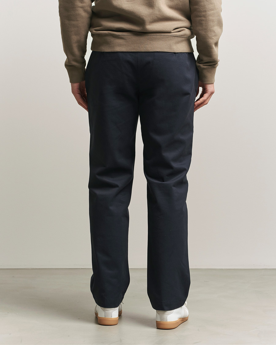 Uomini | Pantaloni | Sunspel | Soft Cotton Drill Trousers Navy