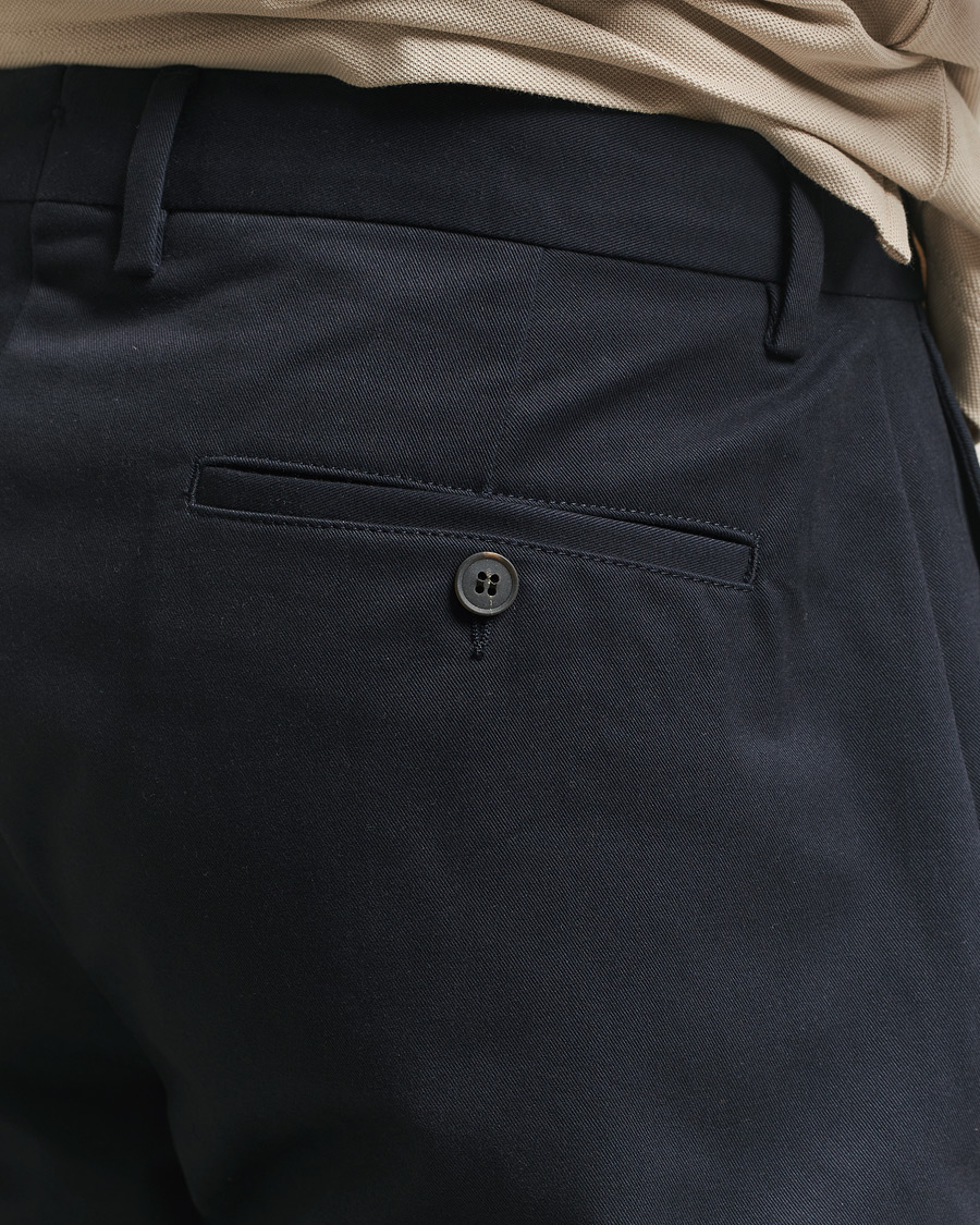 Uomini | Pantaloni | Sunspel | Soft Cotton Drill Trousers Navy