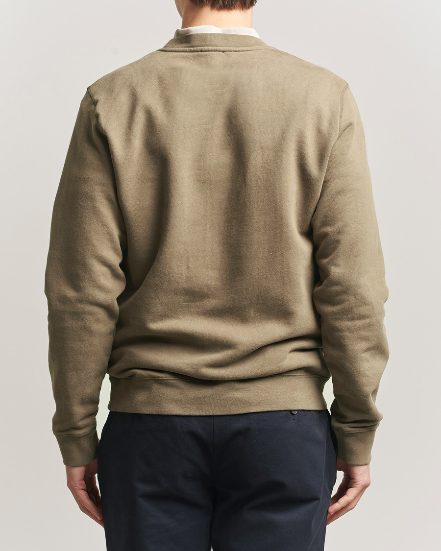Uomini | Maglieria | Sunspel | Loopback Sweatshirt Dark Cedar
