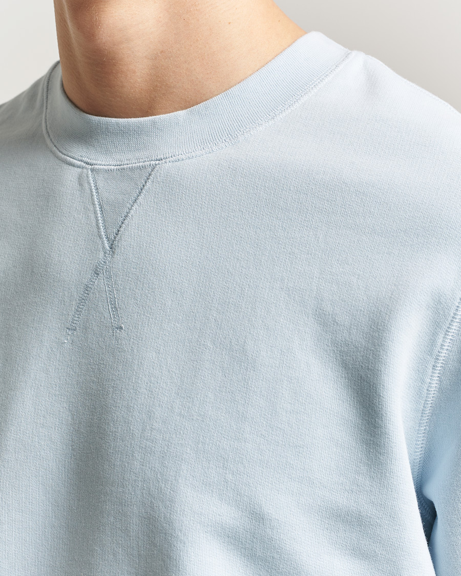 Uomini | Maglieria | Sunspel | Loopback Sweatshirt Pastel Blue